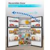 imageBLACKDECKER 121 Cu Ft Top Mount Refrigerator with Freezer 2 Door Refrigerator with Top Freezer and Adjustable Temperature Control ENERGY STAR BR1210HS Stainless Steel LookBlack
