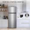 imageBLACKDECKER 121 Cu Ft Top Mount Refrigerator with Freezer 2 Door Refrigerator with Top Freezer and Adjustable Temperature Control ENERGY STAR BR1210HS Stainless Steel LookStainless Steel Look