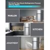 imageBLACKDECKER 121 Cu Ft Top Mount Refrigerator with Freezer 2 Door Refrigerator with Top Freezer and Adjustable Temperature Control ENERGY STAR BR1210HS Stainless Steel LookStainless Steel Look
