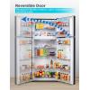 imageBLACKDECKER 121 Cu Ft Top Mount Refrigerator with Freezer 2 Door Refrigerator with Top Freezer and Adjustable Temperature Control ENERGY STAR BR1210HS Stainless Steel LookBlack