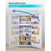 imageBLACKDECKER 121 Cu Ft Top Mount Refrigerator with Freezer 2 Door Refrigerator with Top Freezer and Adjustable Temperature Control ENERGY STAR BR1210HS Stainless Steel LookWhite