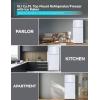 imageBLACKDECKER 121 Cu Ft Top Mount Refrigerator with Freezer 2 Door Refrigerator with Top Freezer and Adjustable Temperature Control ENERGY STAR BR1210HS Stainless Steel LookWhite