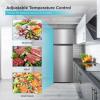 imageBLACKDECKER 121 Cu Ft Top Mount Refrigerator with Freezer 2 Door Refrigerator with Top Freezer and Adjustable Temperature Control ENERGY STAR BR1210HS Stainless Steel LookStainless Steel Look