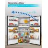 imageBLACKDECKER 121 Cu Ft Top Mount Refrigerator with Freezer 2 Door Refrigerator with Top Freezer and Adjustable Temperature Control ENERGY STAR BR1210HS Stainless Steel LookStainless Steel Look