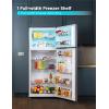 imageBLACKDECKER 121 Cu Ft Top Mount Refrigerator with Freezer 2 Door Refrigerator with Top Freezer and Adjustable Temperature Control ENERGY STAR BR1210HS Stainless Steel LookStainless Steel Look