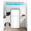 imageBLACKDECKER 121 Cu Ft Top Mount Refrigerator with Freezer 2 Door Refrigerator with Top Freezer and Adjustable Temperature Control ENERGY STAR BR1210HS Stainless Steel LookWhite