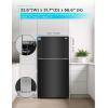 imageBLACKDECKER 121 Cu Ft Top Mount Refrigerator with Freezer 2 Door Refrigerator with Top Freezer and Adjustable Temperature Control ENERGY STAR BR1210HS Stainless Steel LookBlack