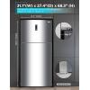 imageBLACKDECKER 121 Cu Ft Top Mount Refrigerator with Freezer 2 Door Refrigerator with Top Freezer and Adjustable Temperature Control ENERGY STAR BR1210HS Stainless Steel LookStainless Steel Look