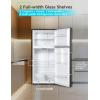 imageBLACKDECKER 121 Cu Ft Top Mount Refrigerator with Freezer 2 Door Refrigerator with Top Freezer and Adjustable Temperature Control ENERGY STAR BR1210HS Stainless Steel LookBlack
