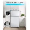 imageBLACKDECKER 121 Cu Ft Top Mount Refrigerator with Freezer 2 Door Refrigerator with Top Freezer and Adjustable Temperature Control ENERGY STAR BR1210HS Stainless Steel LookWhite