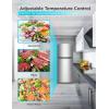 imageBLACKDECKER 121 Cu Ft Top Mount Refrigerator with Freezer 2 Door Refrigerator with Top Freezer and Adjustable Temperature Control ENERGY STAR BR1210HS Stainless Steel LookStainless Steel Look