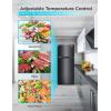 imageBLACKDECKER 121 Cu Ft Top Mount Refrigerator with Freezer 2 Door Refrigerator with Top Freezer and Adjustable Temperature Control ENERGY STAR BR1210HS Stainless Steel LookBlack