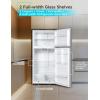 imageBLACKDECKER 121 Cu Ft Top Mount Refrigerator with Freezer 2 Door Refrigerator with Top Freezer and Adjustable Temperature Control ENERGY STAR BR1210HS Stainless Steel LookStainless Steel Look