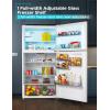 imageBLACKDECKER 121 Cu Ft Top Mount Refrigerator with Freezer 2 Door Refrigerator with Top Freezer and Adjustable Temperature Control ENERGY STAR BR1210HS Stainless Steel LookWhite