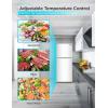 imageBLACKDECKER 121 Cu Ft Top Mount Refrigerator with Freezer 2 Door Refrigerator with Top Freezer and Adjustable Temperature Control ENERGY STAR BR1210HS Stainless Steel LookWhite