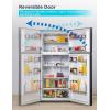 imageBLACKDECKER 121 Cu Ft Top Mount Refrigerator with Freezer 2 Door Refrigerator with Top Freezer and Adjustable Temperature Control ENERGY STAR BR1210HS Stainless Steel LookBlack
