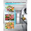 imageBLACKDECKER 121 Cu Ft Top Mount Refrigerator with Freezer 2 Door Refrigerator with Top Freezer and Adjustable Temperature Control ENERGY STAR BR1210HS Stainless Steel LookStainless Steel Look