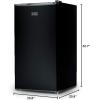imageBLACKDECKER 121 Cu Ft Top Mount Refrigerator with Freezer 2 Door Refrigerator with Top Freezer and Adjustable Temperature Control ENERGY STAR BR1210HS Stainless Steel LookBlack