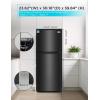 imageBLACKDECKER 121 Cu Ft Top Mount Refrigerator with Freezer 2 Door Refrigerator with Top Freezer and Adjustable Temperature Control ENERGY STAR BR1210HS Stainless Steel LookBlack