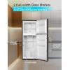 imageBLACKDECKER 121 Cu Ft Top Mount Refrigerator with Freezer 2 Door Refrigerator with Top Freezer and Adjustable Temperature Control ENERGY STAR BR1210HS Stainless Steel LookBlack