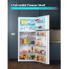 imageBLACKDECKER 121 Cu Ft Top Mount Refrigerator with Freezer 2 Door Refrigerator with Top Freezer and Adjustable Temperature Control ENERGY STAR BR1210HS Stainless Steel LookWhite