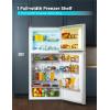 imageBLACKDECKER 121 Cu Ft Top Mount Refrigerator with Freezer 2 Door Refrigerator with Top Freezer and Adjustable Temperature Control ENERGY STAR BR1210HS Stainless Steel LookWhite