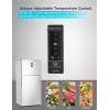 imageBLACKDECKER 121 Cu Ft Top Mount Refrigerator with Freezer 2 Door Refrigerator with Top Freezer and Adjustable Temperature Control ENERGY STAR BR1210HS Stainless Steel LookWhite