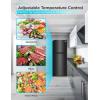 imageBLACKDECKER 121 Cu Ft Top Mount Refrigerator with Freezer 2 Door Refrigerator with Top Freezer and Adjustable Temperature Control ENERGY STAR BR1210HS Stainless Steel LookBlack
