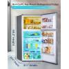 imageBLACKDECKER 121 Cu Ft Top Mount Refrigerator with Freezer 2 Door Refrigerator with Top Freezer and Adjustable Temperature Control ENERGY STAR BR1210HS Stainless Steel LookStainless Steel Look
