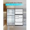 imageBLACKDECKER 121 Cu Ft Top Mount Refrigerator with Freezer 2 Door Refrigerator with Top Freezer and Adjustable Temperature Control ENERGY STAR BR1210HS Stainless Steel LookStainless Steel Look