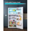 imageBLACKDECKER 121 Cu Ft Top Mount Refrigerator with Freezer 2 Door Refrigerator with Top Freezer and Adjustable Temperature Control ENERGY STAR BR1210HS Stainless Steel LookWhite