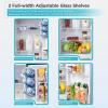 imageBLACKDECKER 121 Cu Ft Top Mount Refrigerator with Freezer 2 Door Refrigerator with Top Freezer and Adjustable Temperature Control ENERGY STAR BR1210HS Stainless Steel LookBlack