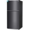 imageBLACKDECKER 121 Cu Ft Top Mount Refrigerator with Freezer 2 Door Refrigerator with Top Freezer and Adjustable Temperature Control ENERGY STAR BR1210HS Stainless Steel LookBlack