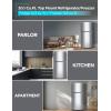 imageBLACKDECKER 121 Cu Ft Top Mount Refrigerator with Freezer 2 Door Refrigerator with Top Freezer and Adjustable Temperature Control ENERGY STAR BR1210HS Stainless Steel LookStainless Steel Look