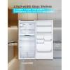 imageBLACKDECKER 121 Cu Ft Top Mount Refrigerator with Freezer 2 Door Refrigerator with Top Freezer and Adjustable Temperature Control ENERGY STAR BR1210HS Stainless Steel LookWhite