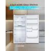 imageBLACKDECKER 121 Cu Ft Top Mount Refrigerator with Freezer 2 Door Refrigerator with Top Freezer and Adjustable Temperature Control ENERGY STAR BR1210HS Stainless Steel LookWhite