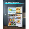 imageBLACKDECKER 121 Cu Ft Top Mount Refrigerator with Freezer 2 Door Refrigerator with Top Freezer and Adjustable Temperature Control ENERGY STAR BR1210HS Stainless Steel LookStainless Steel Look