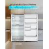 imageBLACKDECKER 121 Cu Ft Top Mount Refrigerator with Freezer 2 Door Refrigerator with Top Freezer and Adjustable Temperature Control ENERGY STAR BR1210HS Stainless Steel LookWhite