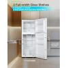 imageBLACKDECKER 121 Cu Ft Top Mount Refrigerator with Freezer 2 Door Refrigerator with Top Freezer and Adjustable Temperature Control ENERGY STAR BR1210HS Stainless Steel LookWhite