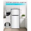 imageBLACKDECKER 121 Cu Ft Top Mount Refrigerator with Freezer 2 Door Refrigerator with Top Freezer and Adjustable Temperature Control ENERGY STAR BR1210HS Stainless Steel LookWhite