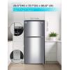 imageBLACKDECKER 121 Cu Ft Top Mount Refrigerator with Freezer 2 Door Refrigerator with Top Freezer and Adjustable Temperature Control ENERGY STAR BR1210HS Stainless Steel LookStainless Steel Look