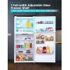 imageBLACKDECKER 121 Cu Ft Top Mount Refrigerator with Freezer 2 Door Refrigerator with Top Freezer and Adjustable Temperature Control ENERGY STAR BR1210HS Stainless Steel LookWhite