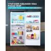 imageBLACKDECKER 121 Cu Ft Top Mount Refrigerator with Freezer 2 Door Refrigerator with Top Freezer and Adjustable Temperature Control ENERGY STAR BR1210HS Stainless Steel LookWhite
