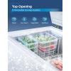 imageBLACKDECKER 13 Cu Ft Chest Freezer Deep Freezer with Top Opening Freezer Chest with 2 Removable Storage Baskets Mechanical Temperature Control Manual Defrost R600a RefrigerantBCF1300EWhite10 Cu Ft