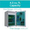 imageBLACKDECKER 17 Cu Ft Compact Refrigerator ENERGY STAR Certified Single Door Mini Fridge with Chiller Compartment Personal Fridge for Home or Dorm Room R600a Refrigerant BCRK17VStainless LookSilver