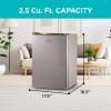 imageBLACKDECKER 17 Cu Ft Compact Refrigerator ENERGY STAR Certified Single Door Mini Fridge with Chiller Compartment Personal Fridge for Home or Dorm Room R600a Refrigerant BCRK17VStainless LookSilver