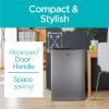 imageBLACKDECKER 17 Cu Ft Compact Refrigerator ENERGY STAR Certified Single Door Mini Fridge with Chiller Compartment Personal Fridge for Home or Dorm Room R600a Refrigerant BCRK17VStainless LookSilver