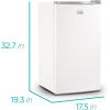 imageBLACKDECKER 17 Cu Ft Compact Refrigerator ENERGY STAR Certified Single Door Mini Fridge with Chiller Compartment Personal Fridge for Home or Dorm Room R600a Refrigerant BCRK17VStainless LookWhite