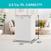 imageBLACKDECKER 17 Cu Ft Compact Refrigerator ENERGY STAR Certified Single Door Mini Fridge with Chiller Compartment Personal Fridge for Home or Dorm Room R600a Refrigerant BCRK17VStainless LookWhite