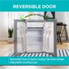 imageBLACKDECKER 17 Cu Ft Compact Refrigerator ENERGY STAR Certified Single Door Mini Fridge with Chiller Compartment Personal Fridge for Home or Dorm Room R600a Refrigerant BCRK17VStainless LookSilver
